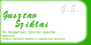 gusztav sziklai business card